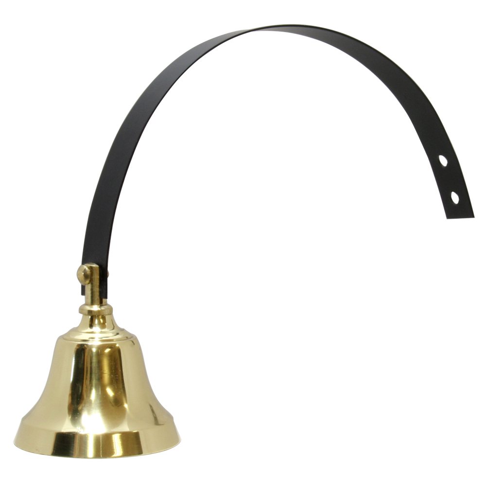 Shop Door Bell Black Spring + BRASS Traditional Design