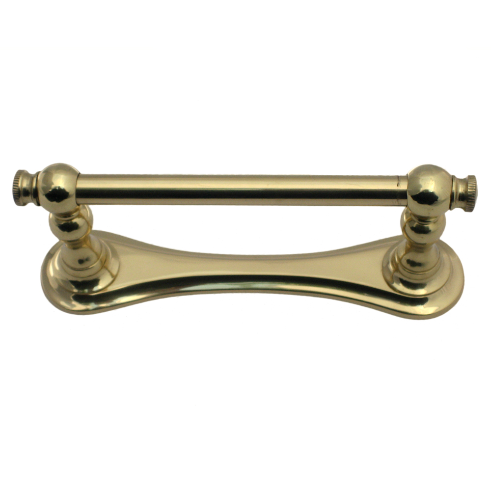 Toilet Roll Holder SOLID POLISHED BRASS + Dog Bone Style Period