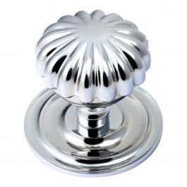 Peel Centre Door Knob - Polished Chrome