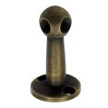 Fiddle / Gallery Rail Bracket for 6mm rod - Corner - Antique Brass