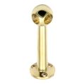 Gallery / Fiddle Rail Bracket for 13mm Tube - Corner 100mm High - Polished Brass