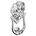 Lion Knocker - Polished Chrome