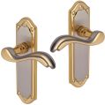 Door Handles - Satin Nickel, 24ct Gold plate