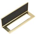 Internal Door Tidy & Draught Excluder - Polished Brass