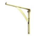 Plain Bridge Shelf Bracket for Glass - Polished Brass