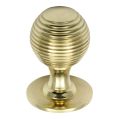 Beehive / Queen Ann Cupboard Knob - Polished Brass
