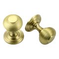 Concealed Fix Beehive Knob  - Satin Brass