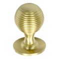 Beehive / Queen Ann Cupboard Knob - Satin Brass