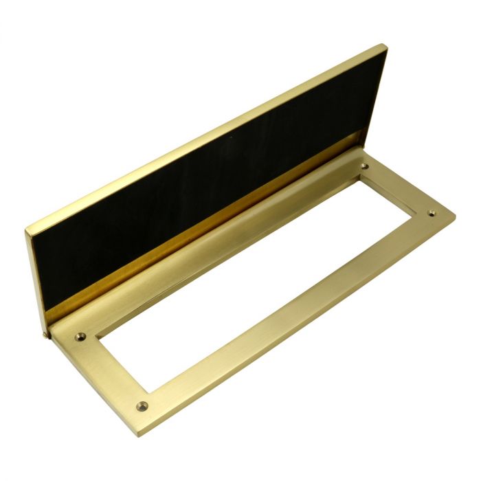 Internal Door Tidy & Draught Excluder - Satin Brass