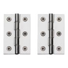 Butt Hinge 76mm (3") - Polished Chrome