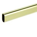 Polished brass oval tube 30mm x 15mm