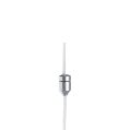 polished chrome cord connector with 1.5m white pull cord