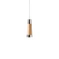 Conical oak light pull polished chrome bathroom