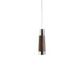 Light Pull Conical Dark Oak - Polished Chrome