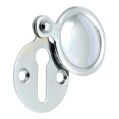 Plain Escutcheon / Keyhole Cover - Polished Chrome