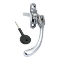 Pear Drop Locking Espagnolette Fastener - Polished Chrome