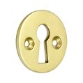 Plain Escutcheon / Keyhole - Polished Brass
