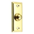 Tudor Bell Push - Unlacquered Brass