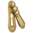 Large Lady Escutcheon / Keyhole Cover - Polished Brass