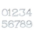 Numerals 102mm High - Satin Chrome