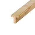 Tee Section 12.7mm x 12.7mm Solid Brass - Unpolished