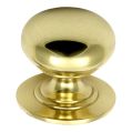Solid Victorian Cupboard Knob - Unlacquered Brass