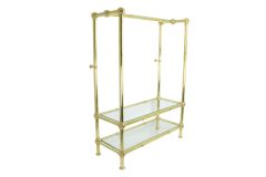 Clothes Rail Stand with 2 tier Glass Shelving