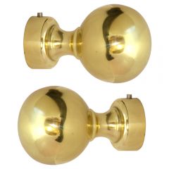 Curtain Ball Finials - Polished Brass