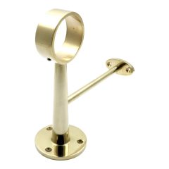 Foot Rail Bracket with Low Side Stem Ø51mm - Polished Brass