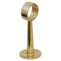 Upright Foot rail Bracket - Polished Brass