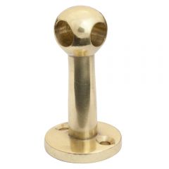 Fiddle / Gallery Rail Bracket for 6mm rod - Corner - Polished Brass