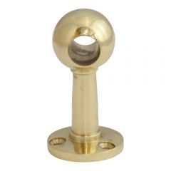 Gallery / Fiddle Rail Bracket for 13mm Tube - Centre - Polished Brass