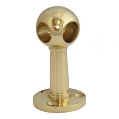 Gallery / Fiddle Rail Bracket for 13mm Tube - Corner - Polished Brass