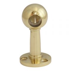 Gallery / Fiddle Rail Bracket for 13mm Tube - End - Polished Brass