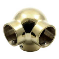 Side Outlet Ball Elbow - Polished Brass