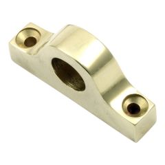 Surface Rod Bracket Ø13mm - End - Polished Brass