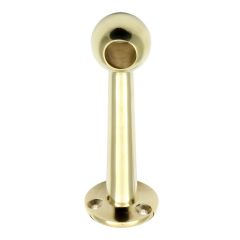 Gallery / Fiddle Rail Bracket for 13mm Tube - Centre 100mm High - Polished Brass