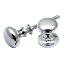 Mushroom Rim Knob - Polished Chrome