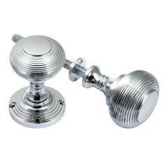 Beehive Rim Knob - Polished Chrome