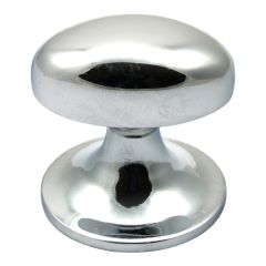 Oval Cupboard Knob - Polished Chrome