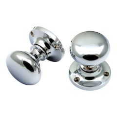 Mushroom Knob Small - Polished Chrome