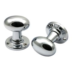 Oval Knob  - Polished Chrome