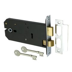 3 Lever Horizontal Mortice Sashlock - Polished Chrome