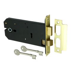 3 Lever Horizontal Mortice Sashlock - Polished Brass