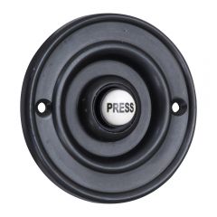 Round 76mm Bell Push - Matt Black