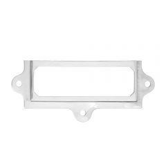 Label Card Frame 90mm x 35mm - Polished Chrome