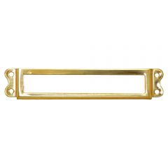 Label Card Frame 90mm x 17mm - Polished Brass