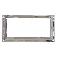 Label Card Frame 114mm x 57mm - Polished Chrome