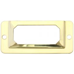 Label Card Frame 67mm x 32mm - Polished Brass