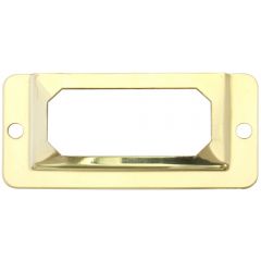 Label Card Frame 67mm x 32mm - Polished Brass